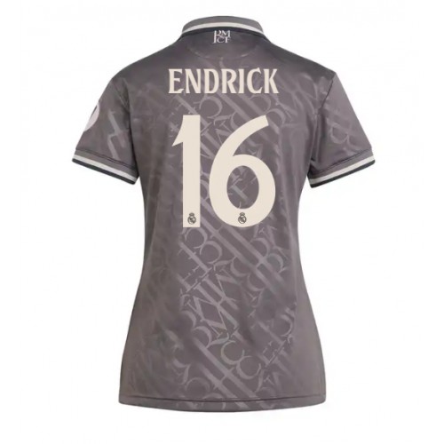 Fotballdrakt Dame Real Madrid Endrick #16 Tredjedrakt 2024-25 Kortermet